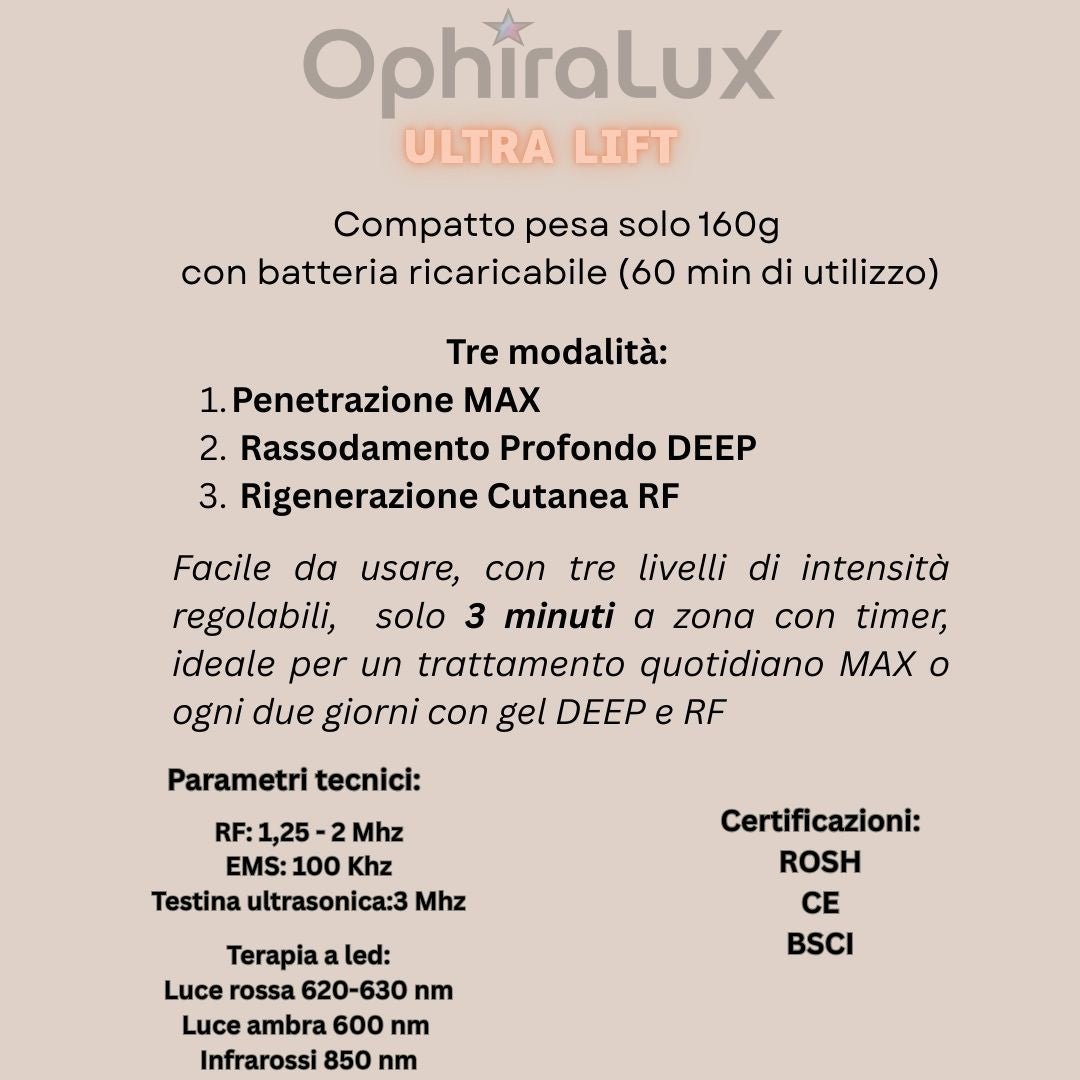 Massaggiatore Viso Levigante - OPHIRALUX